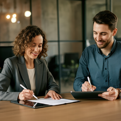 Team working on digital strategy